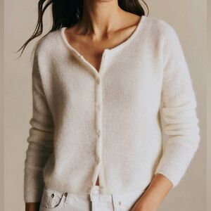 SEZANE Alpaca mohair blend Gaspard crop Cardigan size XS - Ecru
